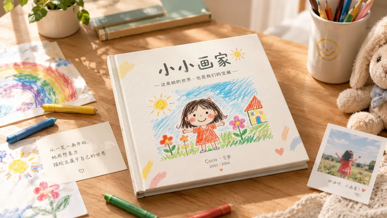 儿童画与成长记录图册主视觉